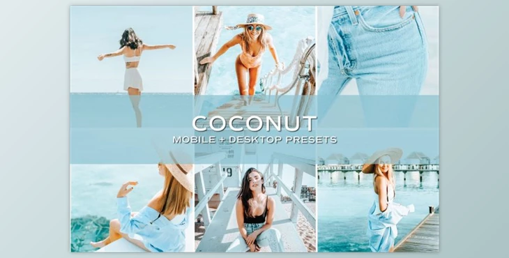 Download 5 Coconut Lightroom Presets By TheWayfarerShoppe (Mob, Desk)