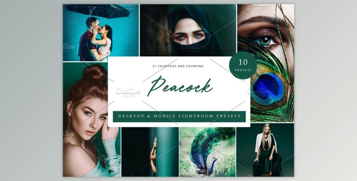 Download 10xLightroom Presets Peacock Presets By Kzara Visual Concepts (Mob, Desk)