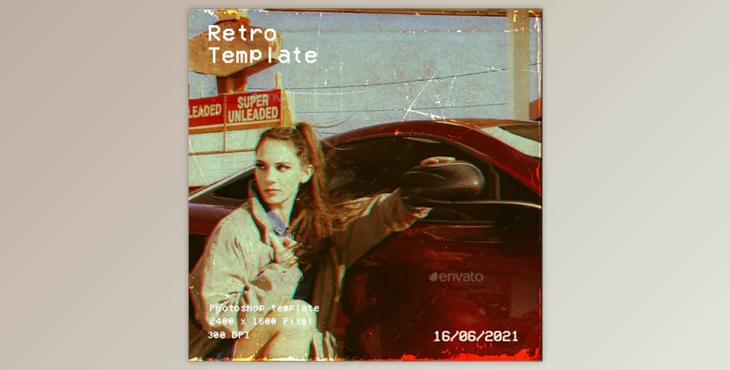 Download Retro Effect Photo Template By zerostd (PSD)
