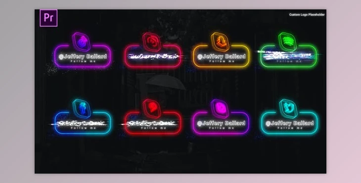Download Neon Social Media Lowerthirds (Videohive 33630148)