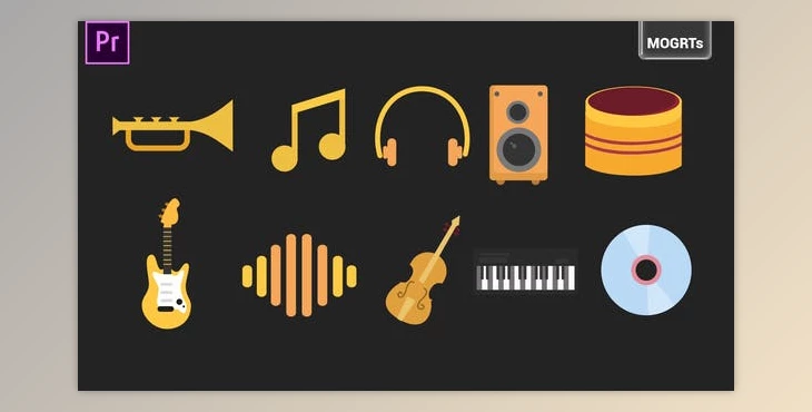 Download Music Animated Icons (Videohive 33615734)
