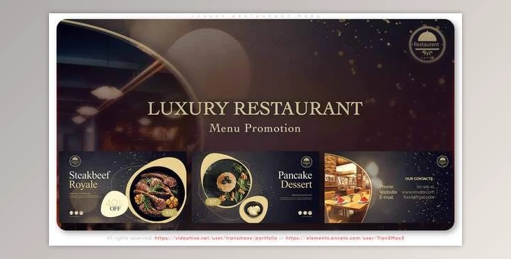 Download Luxury Restaurant Menu (Videohive 33705799) - AE Project