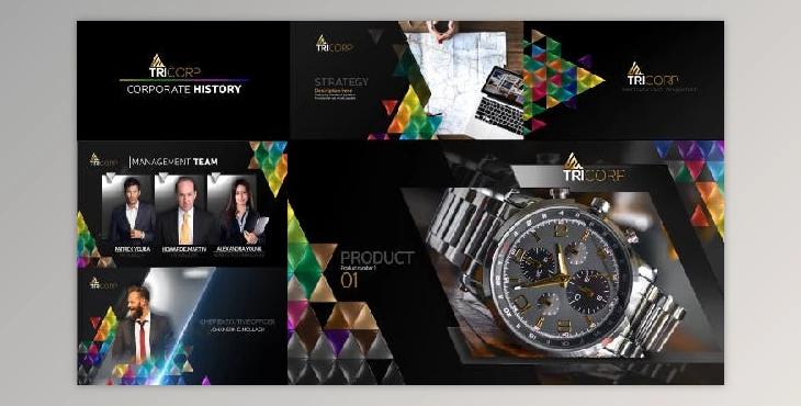 Download 3D Triangle Concept Corporate Profile (Videohive 21482481) - AE Project