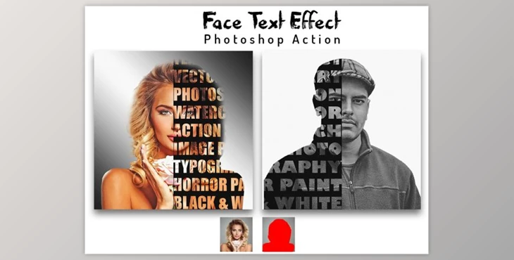 Download Face Text Effect Photoshop Action By Studio Retouch