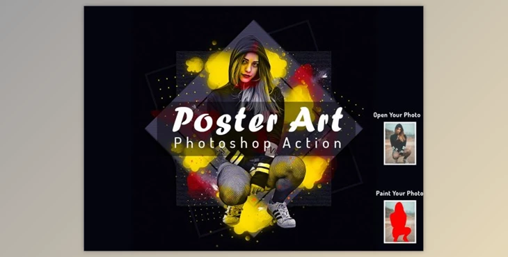 Download Poster Art Photoshop Action By Studio Retouch