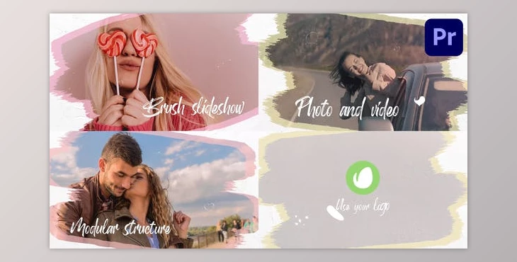 Download Brush Slideshow | Premiere Pro MOGRT (Videohive 33670340)