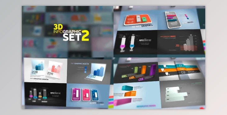 Download 3D Infographics Set 2 (Videohive 23971989) - AE Project