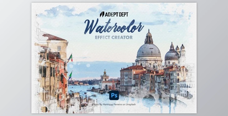 Download Watercolor Effect Photoshop Creator By AdeptDept (JPG, PSD, PDF)