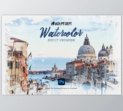 Download Watercolor Effect Photoshop Creator By AdeptDept (JPG, PSD, PDF)