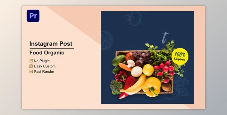 Download Food Organic Instagram Post Mogrt 10 (Videohive 33693424)
