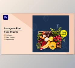 Download Food Organic Instagram Post Mogrt 10 (Videohive 33693424)