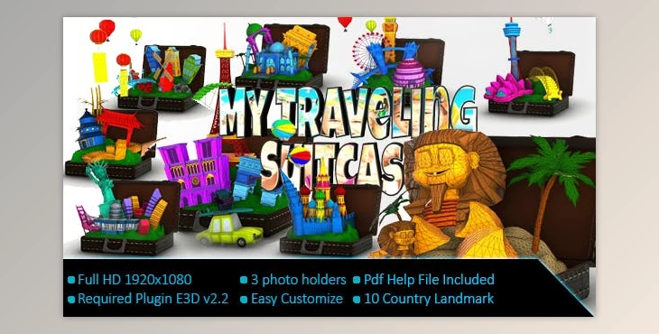 Download My Travelling Suitcase (Videohive 19397527) - AE Project