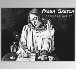 Download Fresh Sketch Photoshop Action By Studio Retouch