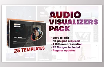 Download <span class='badge badge-warning'>Audio</span> Visualizers Pack (Videohive 28006092) - AE Project