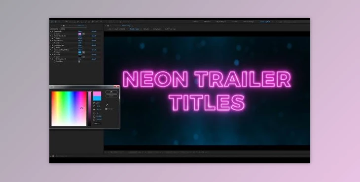 Download Neon Trailer Titles (Motionarray 875441) - AE Project