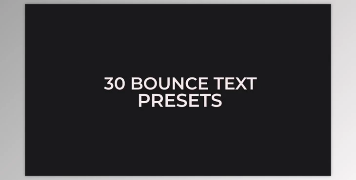 Download 30 Bounce Text Presets (Motionarray 102977) - AE Project