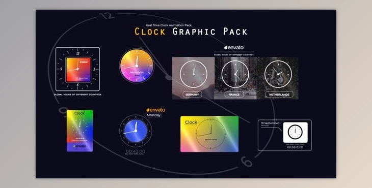 Download Real Time Clock Animation Pack VH-33784578