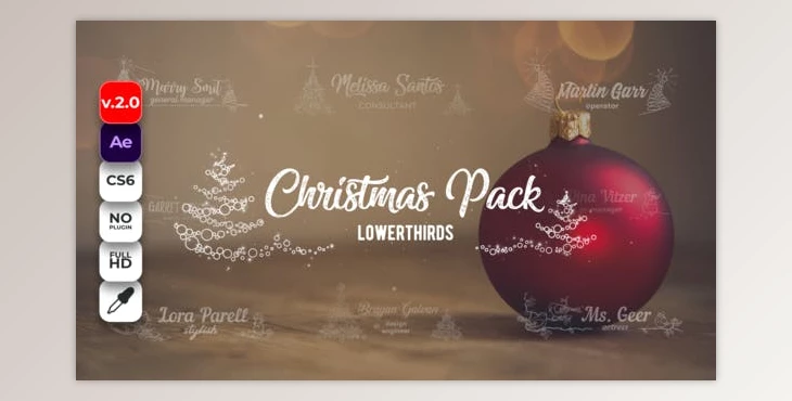 Download Christmas Lower Thirds (Videohive 22852137) - AE Project