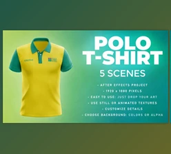Download Polo T-shirt - 5 Scenes Mockup Template - Animated Mockup PRO (Videohive 33808963) - AE Project