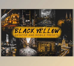 Download 6 Black Yellow Lightroom Presets By CVR Presets (Mob, Desk)