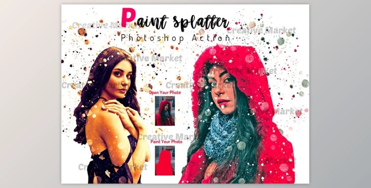Download Paint Splatter Photoshop Action By Studio Retouch