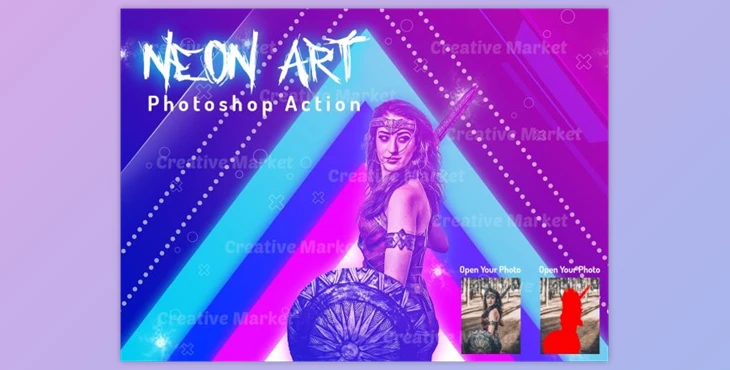 Download Neon Art Photoshop Action By Studio Retouch
