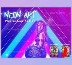 Download Neon Art Photoshop Action By Studio Retouch