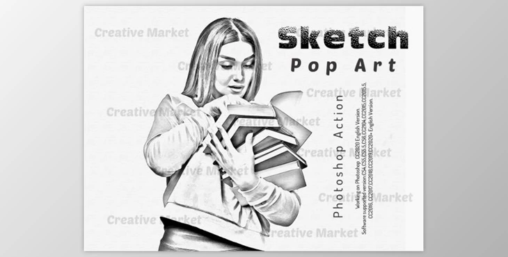 Download Sketch Pop Art PS Action By Studio Retouch