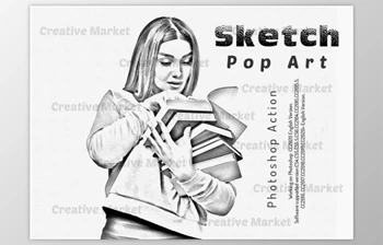 Download Sketch Pop <span class='badge badge-warning'>Art</span> PS Action By Studio Retouch