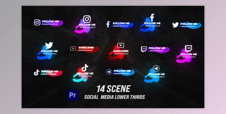 Download Glow Social Lower Thirds (Videohive 33745102)