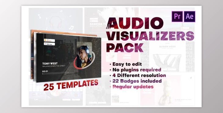 Download Audio Visualizers Pack for Premiere Pro (Videohive 29193552)