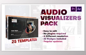Download Audio Visualizers <span class='badge badge-warning'>Pack</span> for Premiere Pro (<span class='badge badge-warning'>Videohive</span> 29193552)