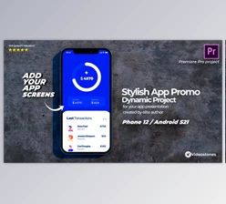 Download Stylish Mobile App Promo - App Demonstration Video - 3d Mobile Mockup Premiere Pro (Videohive 33672763)