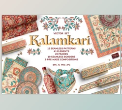 Download KALAMKARI. Vector Set Ornaments By Irina Skaska