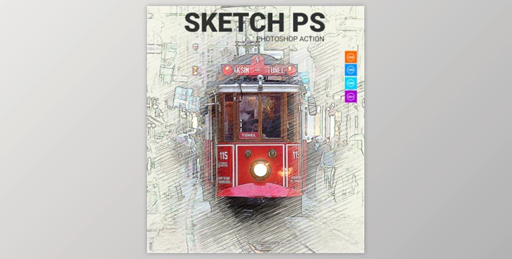 Download Sketch ps Photoshop Action By denis154 (ABR, ATN)