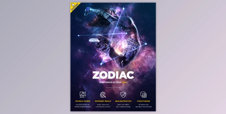 Download Zodiac CS4+ Photoshop Action By FD-Design (ABR, ATN)