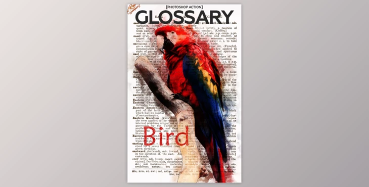 Download Glossary Photoshop Action By RedVokinputs (PSD, ABR, PAT, ATN)