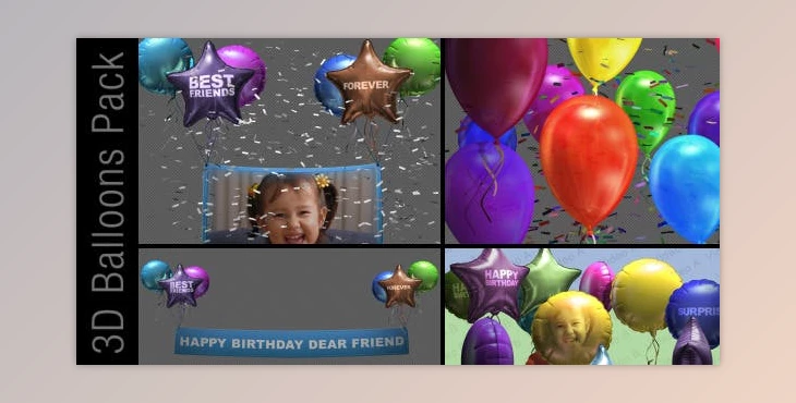 Download 3D Balloon Pack (Videohive 2887474) - AE Project