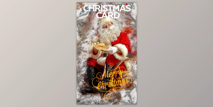 Download Christmas Card Photoshop Action By RedVokinputs (ABR, PAT, ATN)