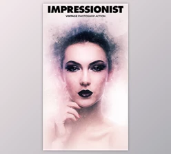 Download Impressionist Vintage Photoshop Action By KGNDesign (ABR, PAT, ATN)