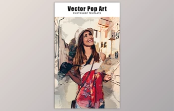 Download Vector Pop <span class='badge badge-warning'>Art</span> Photoshop Template By idle_idea (PSD)