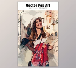 Download Vector Pop Art Photoshop Template By idle_idea (PSD)