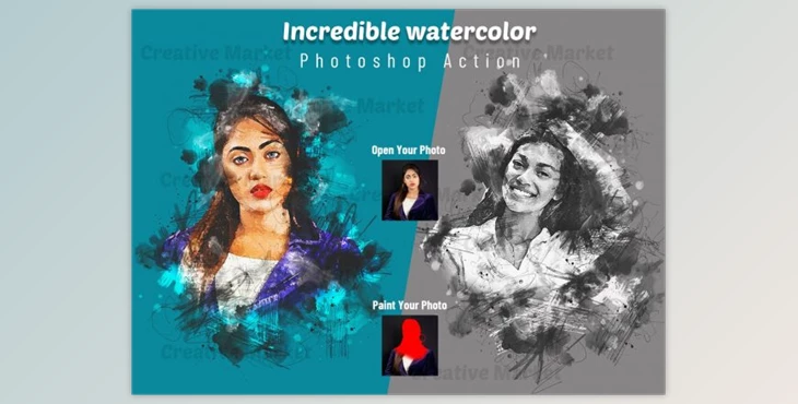 Download Incredible Watercolor PS Action By Studio Retouch