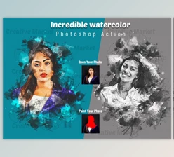 Download Incredible Watercolor PS Action By Studio Retouch