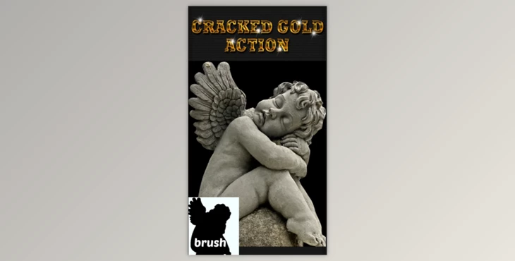 Download Amazing Cracked Gold Effect Photoshop Action 21073892