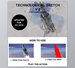 Download Technological Sketch Photoshop Action By benjirahm (ABR, PAT, ATN)