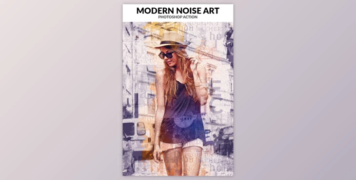 Download Modern Noise Art Photoshop Action By PSDSquare (ABR, PAT, ATN)