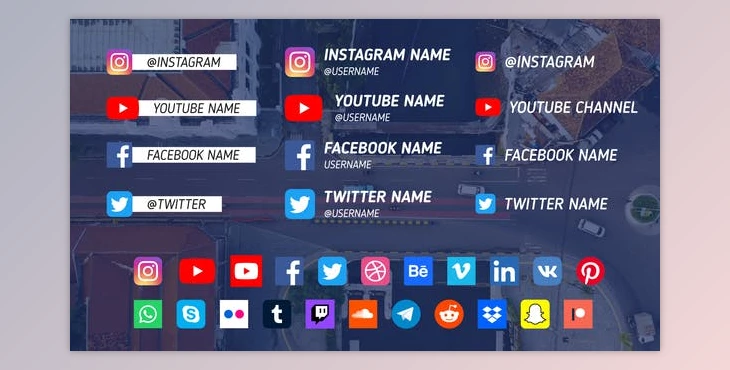 Download 110 Social Media Lower Thirds (Videohive 33870112) - AE Project