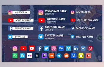 Download 110 Social <span class='badge badge-warning'>Media</span> Lower Thirds (Videohive 33870112) - AE Project