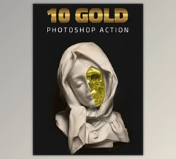 Download 10 Gold Effect Photoshop Action 20460997